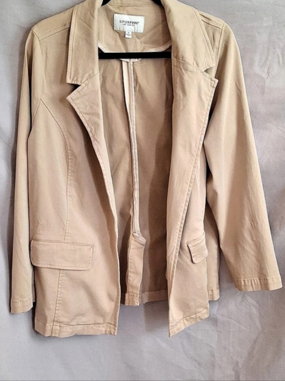 Liverpool Jacket in Beige Size 1X Like New